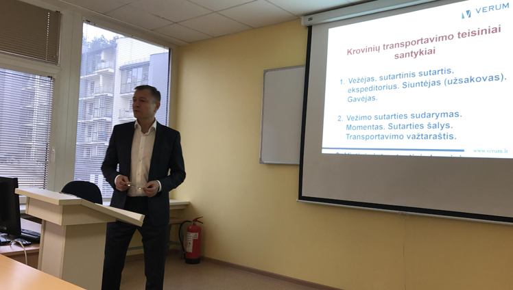 Lecture of Mindaugas Šimkūnas “Protection of Carriers and Freight Forwarders Rights in Road Transport”
